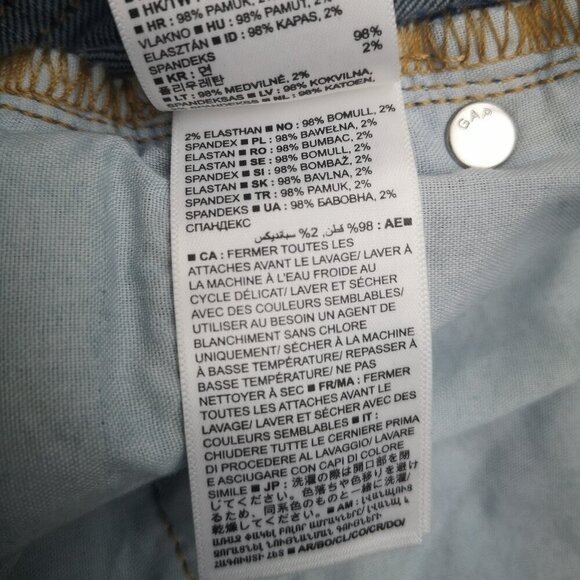 Gap Denim Ladies Size 12/31R High Rise Vintage Slim Dark Wash Blue Jeans - Picture 6 of 13